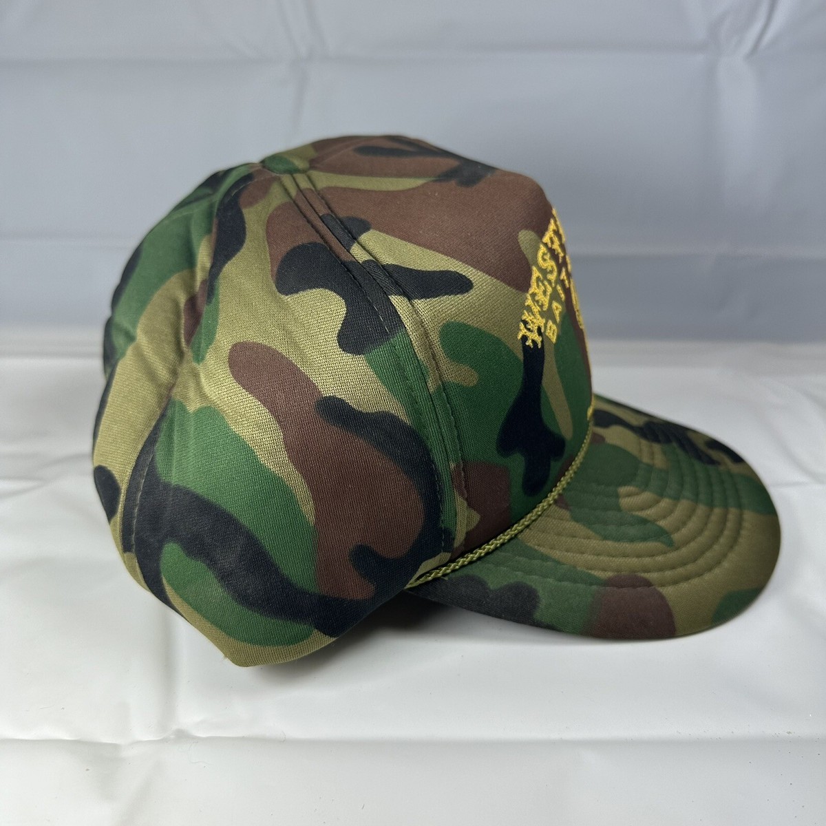 Vintage West Branch Bait Tackle Snapback Hat, Camo Cap, Ravenna, Ohio  Cameo