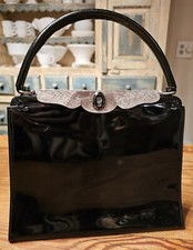Vintage 1950's Era Purse Made by TRIANGLE, NY - Patent Leather