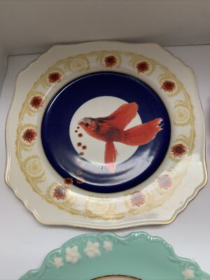 Anthropologie LOU ROTA NATURE TABLE PLATES SET 4 Goldfish