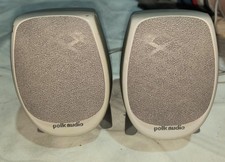 Pair of Polk Audio HIPS Mini Computer Speakers 000M3A2-0 Gray - Tested  Working
