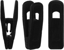 Velvet Hanger Clips, 24 Pack Black Pants Hangers Clips, Large Opening Clothes