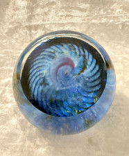 Vintage Glass Eye Studio GES Milky Way Art Glass Paperweight