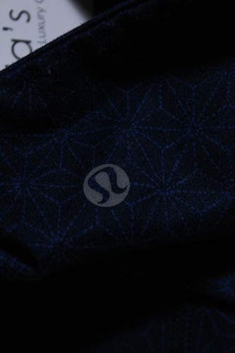 Lululemon Womens Spandex Textured Lined Crop Ankle Leggings Blue Size S - Picture 4 of 4