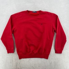 Polo Ralph Lauren Men's Red Crewneck Sweatshirt Classic Pony Logo Size L