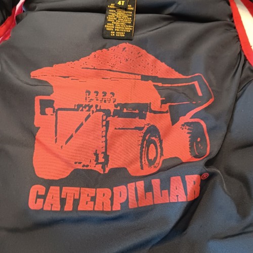 Boys Cat Equipment Puffer Artic Vest Caterpillar, Size 4T, Red, Vgc - Picture 10 of 15