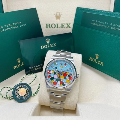 New Rolex Oyster Perpetual 41mm Steel - Celebration Dial - Reference 124300