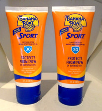 Banana Boat Sport Sunscreen Lotion SPF 30 -3oz EXP 2027 2-PACK 3.45 per gallon