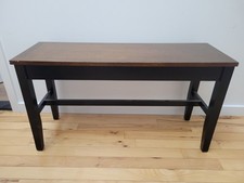Brown Wooden Storage and Seating Bench