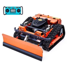 224CC Remote Control Robot Lawn Mower & Snow Blower Gasoline crawler for Garden