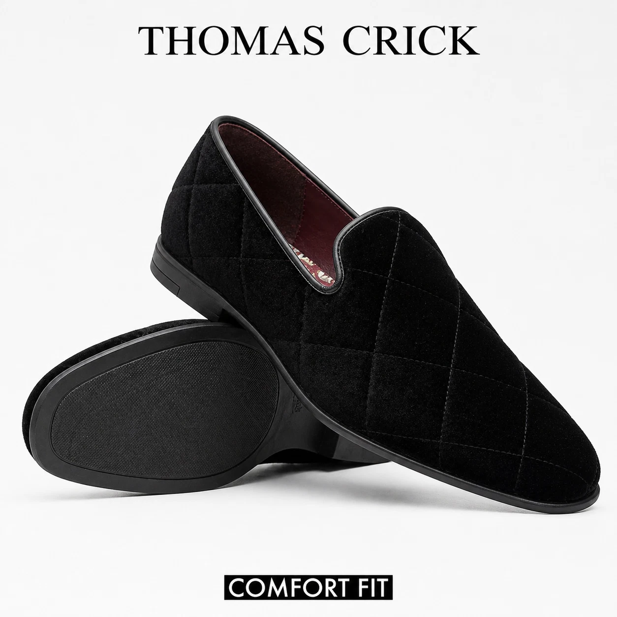 MENS BLACK QUILTED CLASSIC LOAFERS SLIP ON FORMAL WEDDING PARTY DRESS SHOES