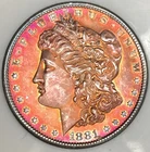 1881 S MORGAN ULTRA PROOF LIKE! WOW COLOR! MONSTER EYE APPEAL! GEM BU++NR #64537