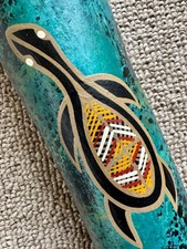 Australian Eucalyptus Didgeridoo - Hand-Painted Termite 52" w/C2 Drone FREE SHIP