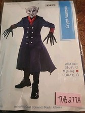 Halloween Crypt Vampire Costume Size M 8-10 New Costume