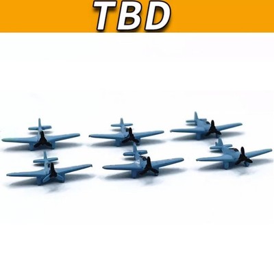 6pcs 1cm 1/1000 US Aircraft FighterCarrier (F4F/SBD/TBD) Plane PC Model