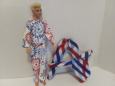 Doll Clothes Handmade to fit  Boy Ken size doll -Lot 2 sets Pajamas-K63