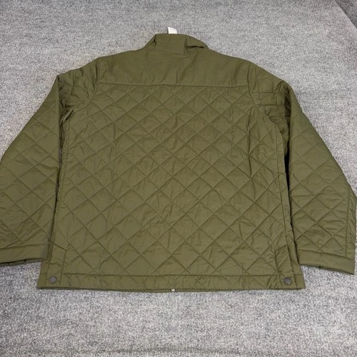 LL Bean Jacket Men Large Kelp Green Quilted Insulated Full Zip Utility NEW image 8