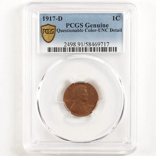 1917-D Lincoln Wheat Cent 1c UNC Details PCGS 31699