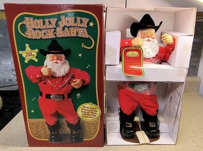 Holly Jolly Rock 62000 10 in Singing Hip-Swingin' Santa Cowboy