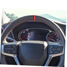 Universal Suede Steering Wheel Center Stripe Marker For Carstrucks Red