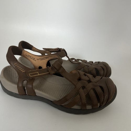 SANDALIAS BARE TRAPS "FEENA" MARY JANE ENTRECRUZADAS MARRÓN TALLA 7.5 - Imagen 4 de 8