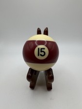 Vintage 2 1/4" Billiard Pool Ball Replacement  15 Stripe Dark Red