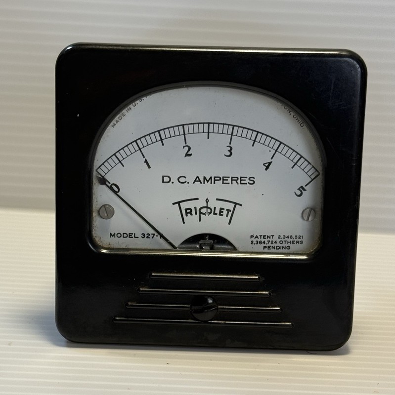 Vintage Triplett 327-T DC Milliamperes Panel Meter From Estate