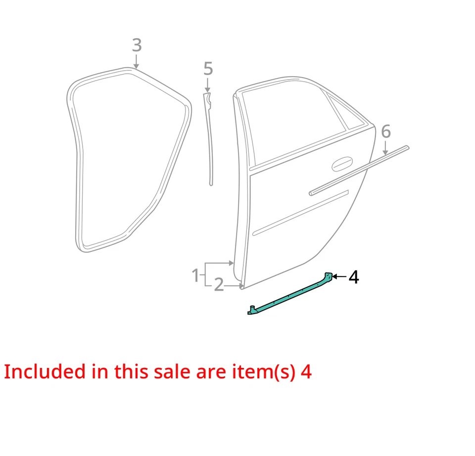 APTO PARA CADILLAC STS 2005-2011 WEATHERSTRIP RR S/D LWR 15790981 - NUEVO FABRICANTE DE EQUIPOS ORIGINALES 15790981 Foto 2 de 3