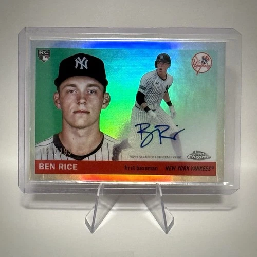 2025 Topps Chrome Platinum Refractor Auto Ben Rice /199 #CPA-BR RC Yankees