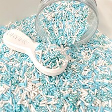 FAKE Light Blue White Peppermint Polymer Clay Sprinkle NOT EDIBLE D45-24