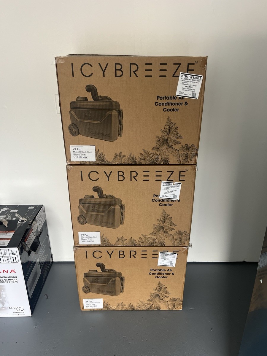 IcyBreeze V2 PRO Air Conditioner/Cooler Midnight Black with Accessory  Package