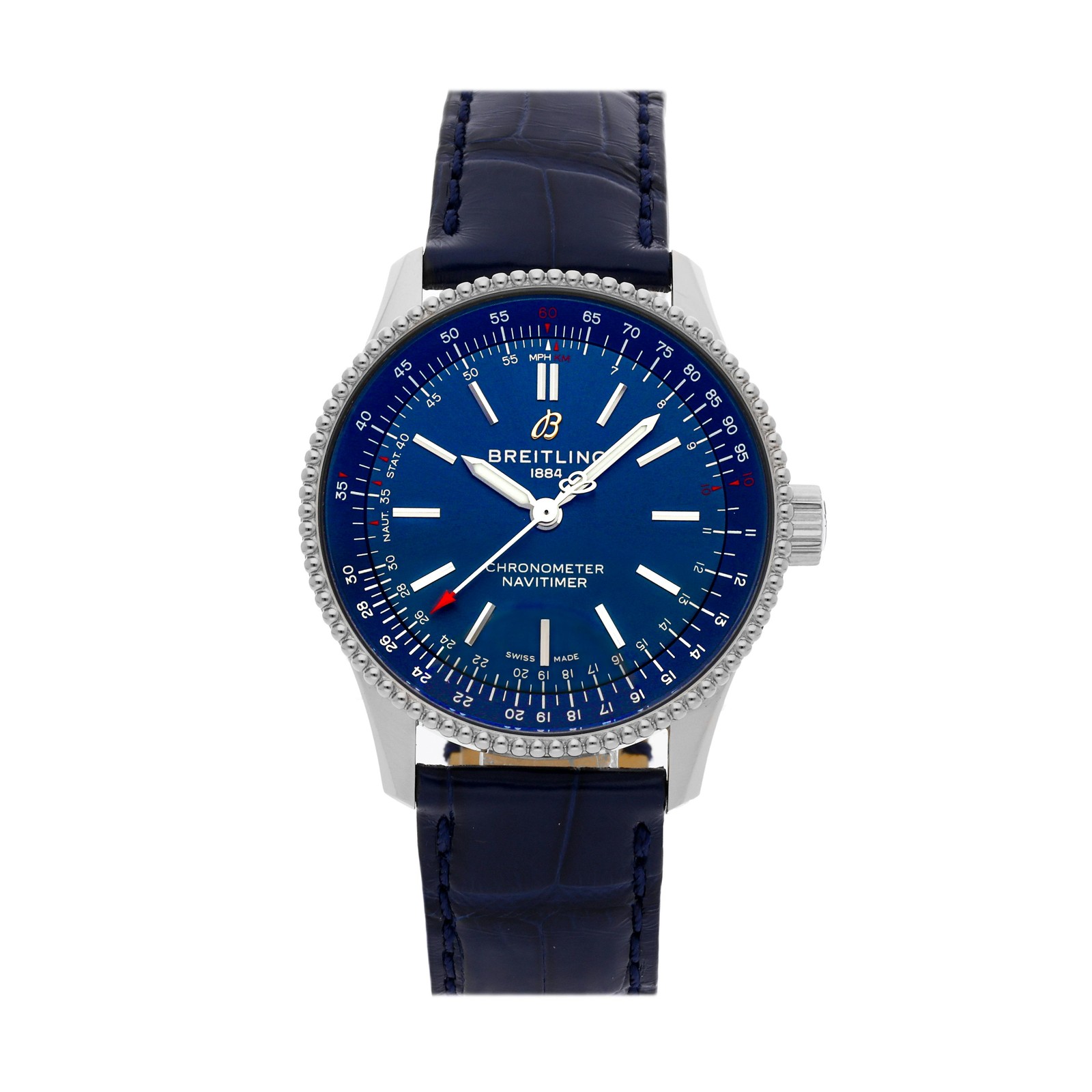 Breitling Navitimer 35mm Automatic Steel Watch Blue Dial A17395161C1P2