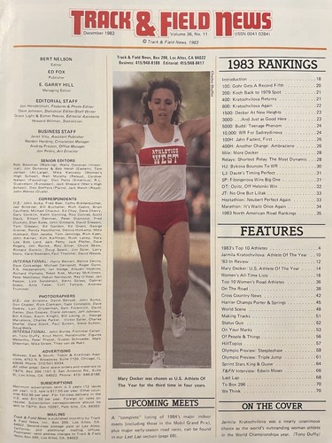 1983 Track and Field News December Women Athletes of Year, XC - Picture 4 of 23