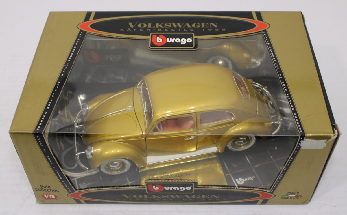 burago フォルクスワーゲン Burago 1:18 Scale Gold Collection Volkswagen Beetle 1955 Die-Cast