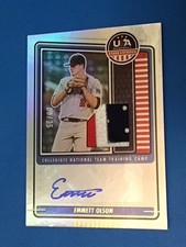 2023 USA Stars & Stripes Emmett Olson Patch Auto 09/25 Silver