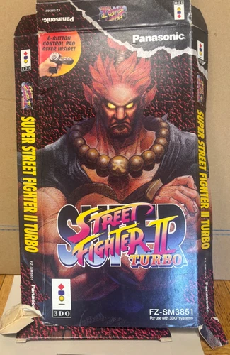 Super Street Fighter II 2 Turbo 3DO 1994 Long Damaged Box, w/Manual-tested