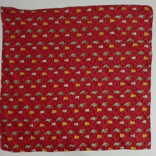 Designer NICOLE MILLER 100% silk scarf LOGO ART REAL ESTATE HOUSE square 19X20