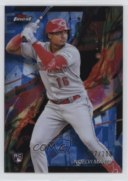 2024 Topps Finest Common Blue Refractor /200 Noelvi Marte #10 1r66