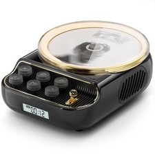 Retro Portable CD Players with Bluetooth Speakers, FM Radio, Night Black
