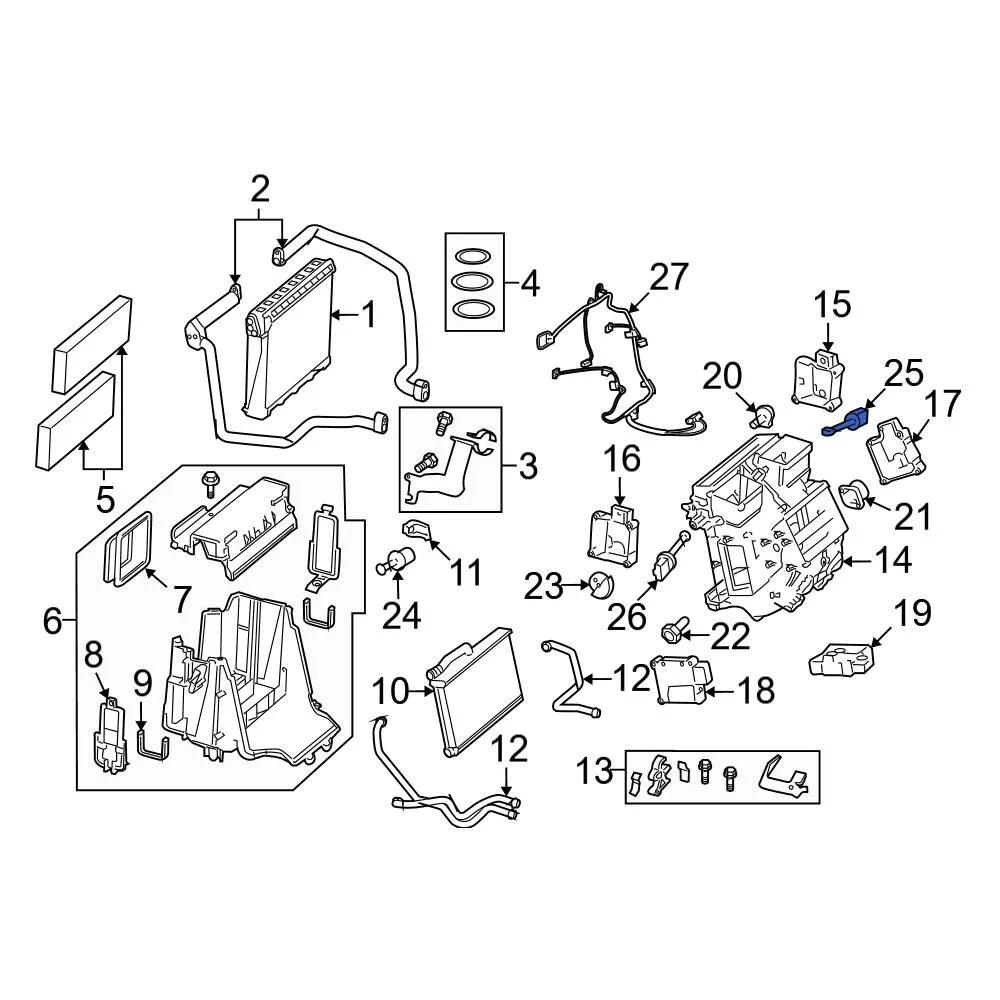 For Audi R8 2008-2015 Audi 1J0907543A A/C Evaporator Temperature Sensor