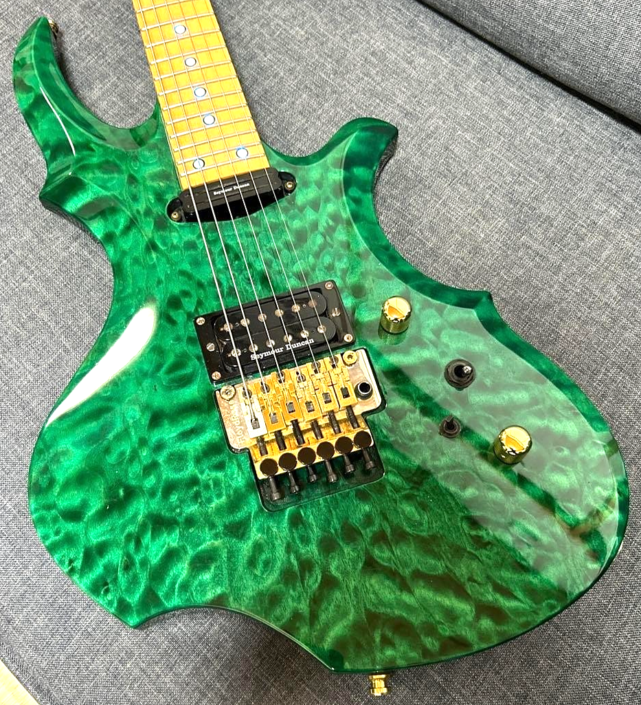 ESP ANTELOPE CTM メイプル指板 ESP ANTELOPE CTM Quilted Maple Green LED Seymour Duncan Rare