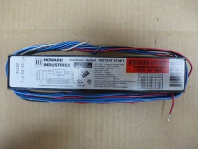 Howard Industries E3/32IS-277SC Standard Ballast Factor 2 or 3 Lamp T8 Ballast