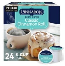 Cinnabon Classic Cinnamon Roll Flavored K-Cup Coffee Pods, Light Roast, 24 ct x2