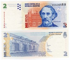 Argentina P-346a 2 Pesos 1997 UNC Serie 03942648A