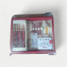 ETIMO TED-001 Red Crochet Set Red Crochet Hook With Cushion Grip Tulip