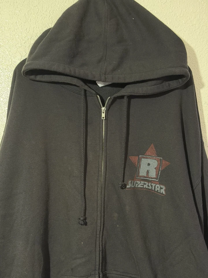 Vintage WWE Rated R Superstar Edge Wrestling Zip-Up Sweater Size 2XL  - Image 2 of 4