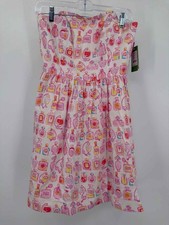 Pre-Owned Lilly Pulitzer White Size 6 Vintage Short Strapless Dress