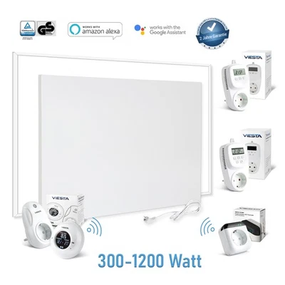 VIESTA Infrarotheizung Heizpaneel Wand/Decke/Rasterdecke mit Thermostat 300-1200 Watt