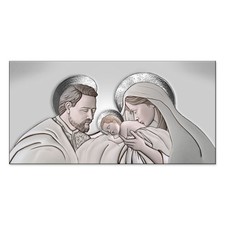 Quadro moderno tela Canvas DEEP 65x143 cm THE KISS CERAMIC GREY sacra famiglia