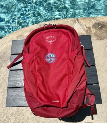 Osprey Daylite Backpack Red Water Bottle Pockets w/Promo Embroidery My Morning