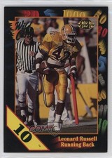 1991 Wild Card Draft 10 Stripe Leonard Russell #32 Rookie RC 0ty6. rookie card picture